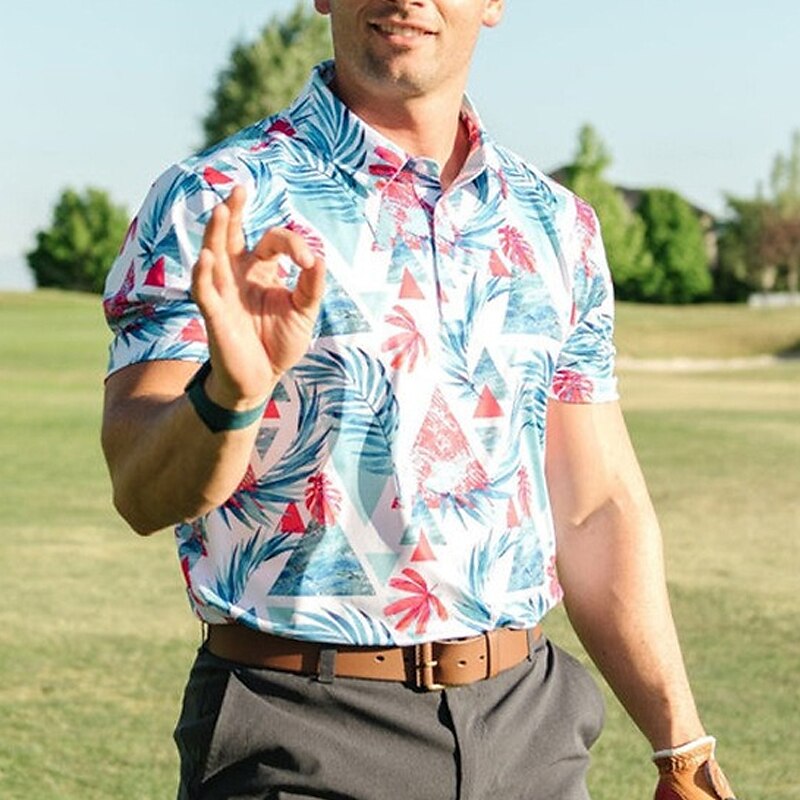 Derby de Kentucky Hombre Flamenco Camisas polo hawaianas Camiseta de golf Manga Corta Camisas de polo Camisas con cuello Casual Ropa de playa Ropa de vacaciones Ropa tropical Trajes de fiesta Botones 2025 - $22.99 –P4