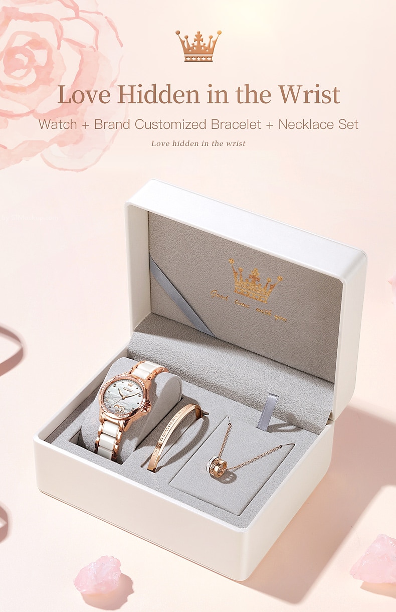 OLEVS Women Mechanical Watch Creative Minimalist Fashion Casual Analog Wristwatch Automatic Self-winding Luminous Calendar Waterproof Ceramic Watch for Women Mother's Day Gift Women Watches 2026 - $107.99 –P4