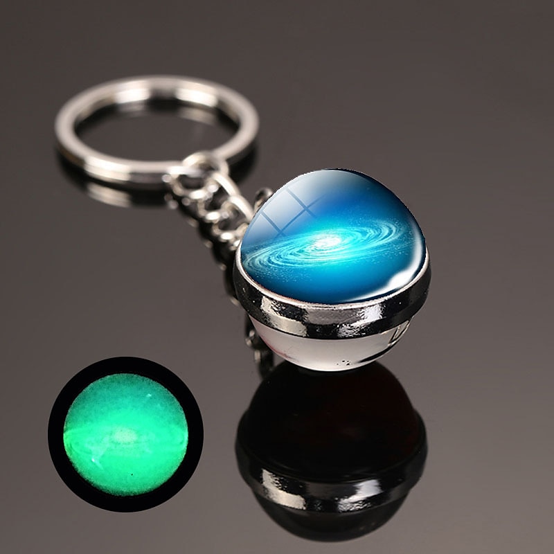 lune porte-clés système solaire planète porte-clés galaxie nébuleuse espace porte-clés terre soleil mars jupiter saturne image double face boule de verre porte-clés de 2025 ? $7.99 –P19