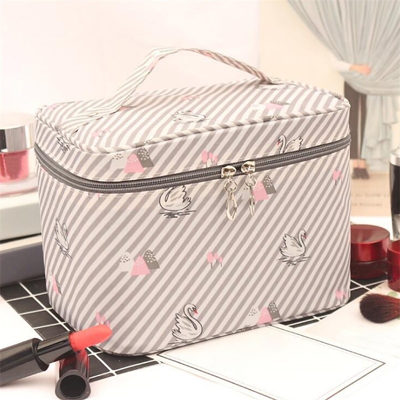 Men's Women's Handbag Makeup Bag Cosmetic Bag Toiletry Bag Polyester Party Travel Large Capacity Breathable Durable Cartoon Pink-Black Pink cherry Blue star 2026 - $11.99 –P8