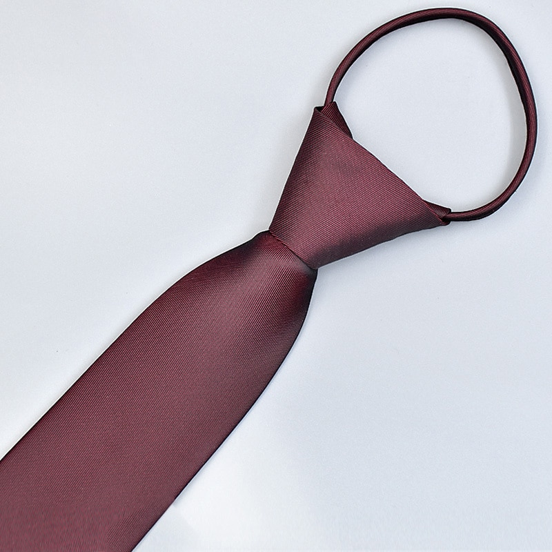 Per uomo Cravatte Cravatta con zip Cravatte da uomo Cravatta con cerniera Cravatta sottile Pretied Con fiocco Liscio Matrimonio Compleanno del 2025 a $12.49 –P4