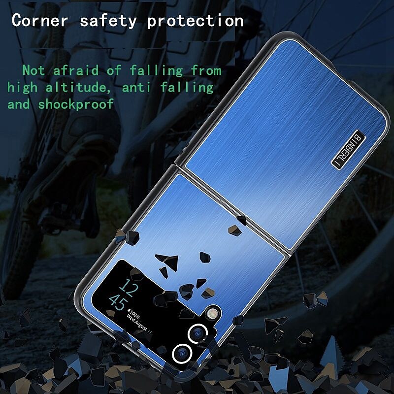 2025年 Samsung Galaxy Z Flip 6 Z Flip 5 Z Flip 4 Z Flip 3 用超薄型ケース バンパーフレーム 防落下 軍用グレード保護 アーマー アルミニウム合金 コレクション – $20.99 –P4
