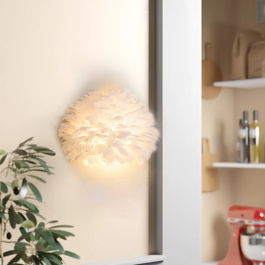 led-seinävalaisin strutsin höyhenkimppu seinävalaisin portaat olohuone näytehuone 1w pohjoismainen sisustus makuuhuone vuode tv seinävalo seinävalo lämmin valkoinen 110-240v 2025 - $132.99 –P9