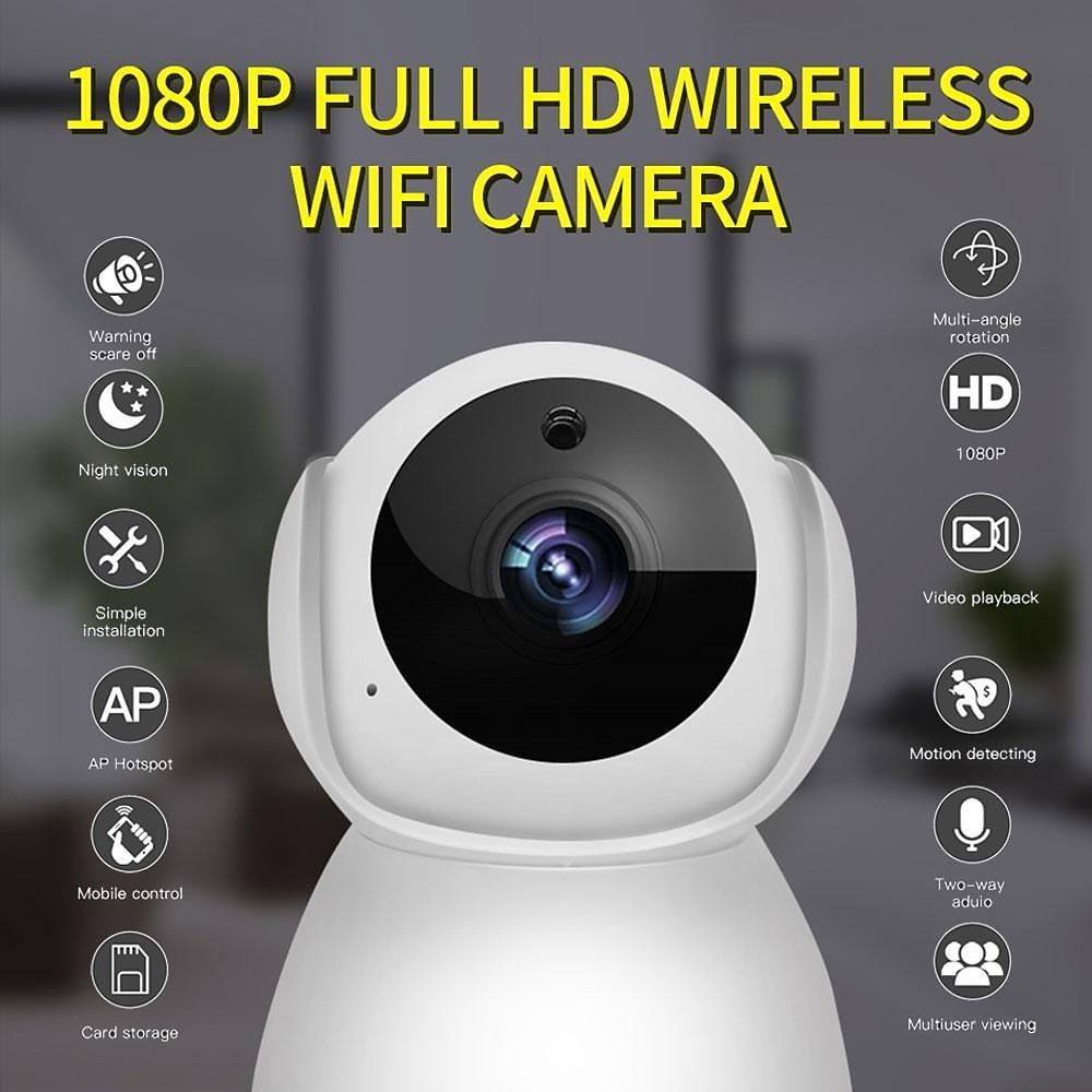 2025年 720p ip セキュリティカメラワイヤレス cctv wifi ホーム監視カメラベビーモニターサポート p2p 電話リモコン ir カットフィルター赤外線ナイトビジョンモーション検出双方向オーディオネットワーク ptz カメラ コレクション – $48.99 –P2