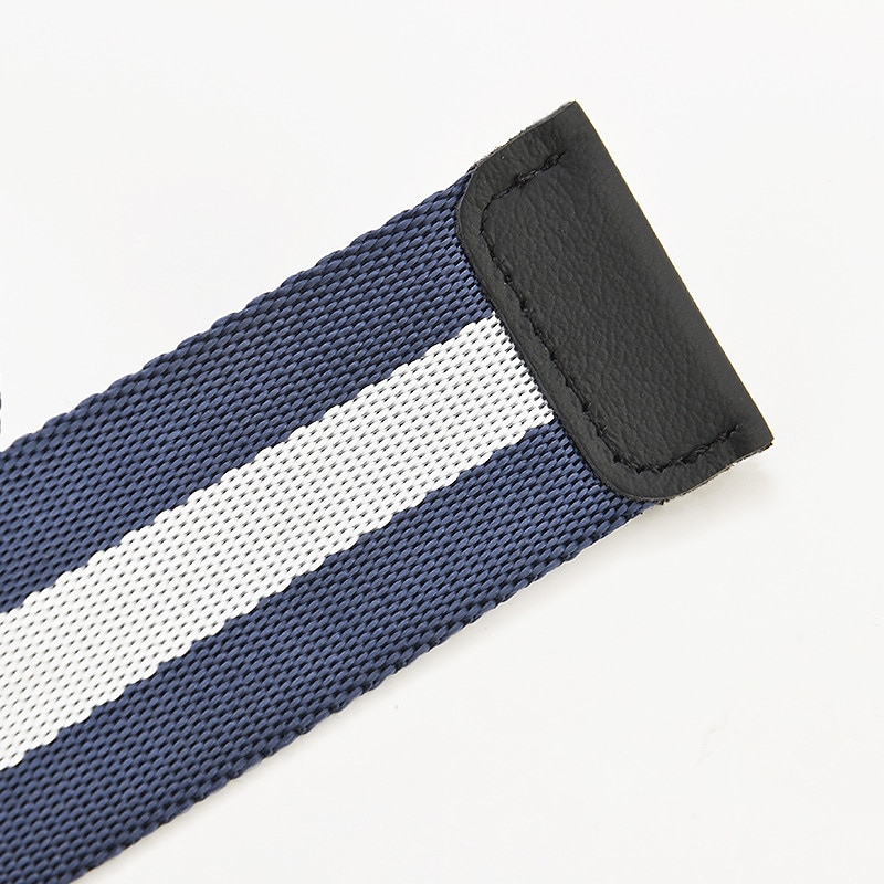 heren nylon riem gemakkelijk verstelbare dubbele ringgesp golfriem zwart casual unisex web canvas riem metalen tactische gesp mode effen gestreept 2025 - $6.49 –P3