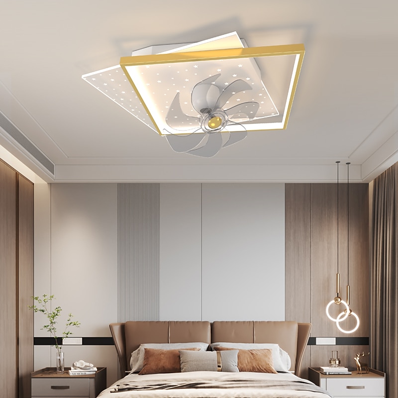 plafondventilator met licht app& afstandsbediening 50cm 3-lichts dimbaar 6 windsnelheden moderne plafondventilator voor slaapkamer, woonkamer, kleine kamer 110-240v 2025 - $259.09 –P6