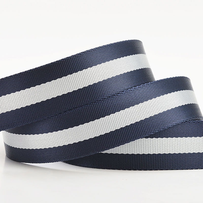 heren nylon riem gemakkelijk verstelbare dubbele ringgesp golfriem zwart casual unisex web canvas riem metalen tactische gesp mode effen gestreept 2025 - $6.49 –P4