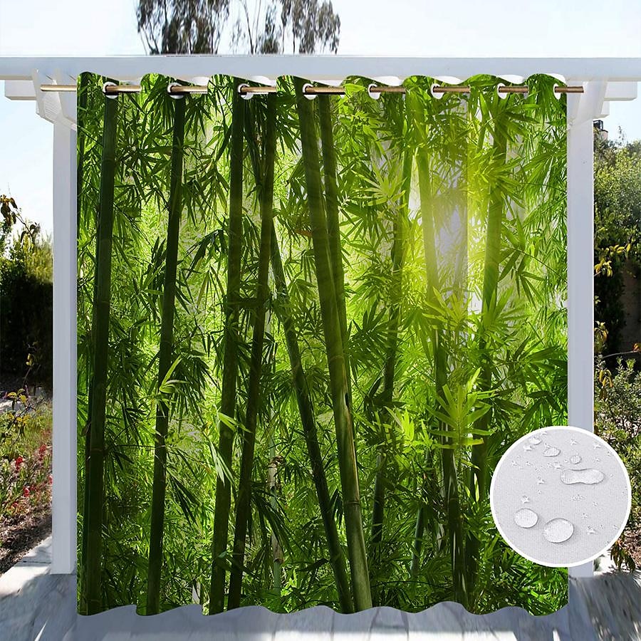 Wodoodporne zasłony zewnętrzne do wewnętrznego patio weselnego grube zasłony przelotowe do sypialni weselnej, salonu, werandy, pergoli, kabiny, 1 panel 2025 - $31.99 –P5