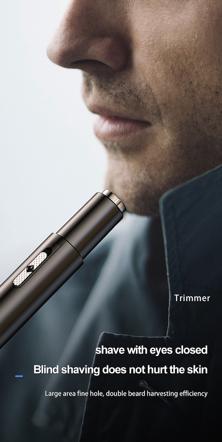 Electric Nose Hair Clipper Rechargeable Multi-kinetic Shaving Two-in-one Unisex Fully Automatic Washable Shaving Nose Trimmer 2025 - $14.99 –P11