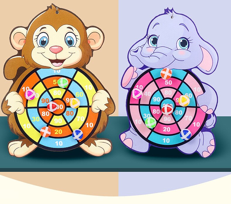 kinderen cartoon dier dartbord kleverige bal konijn familie interactief educatief speelgoed festival cadeau voor kerstcadeaus 2025 - $16.49 –P5