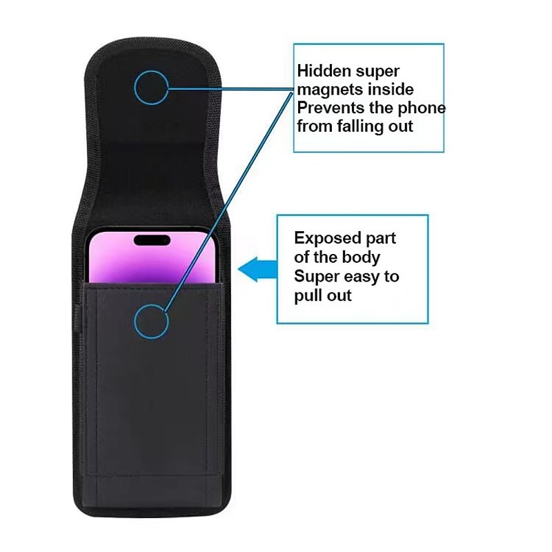 Large Capacity Mobile Phone Bags Cell Phone Holster Pouch with Belt Loop Wallet Case Cover Case Waist bag Phone Protector 2025 - GBP £9 –P4