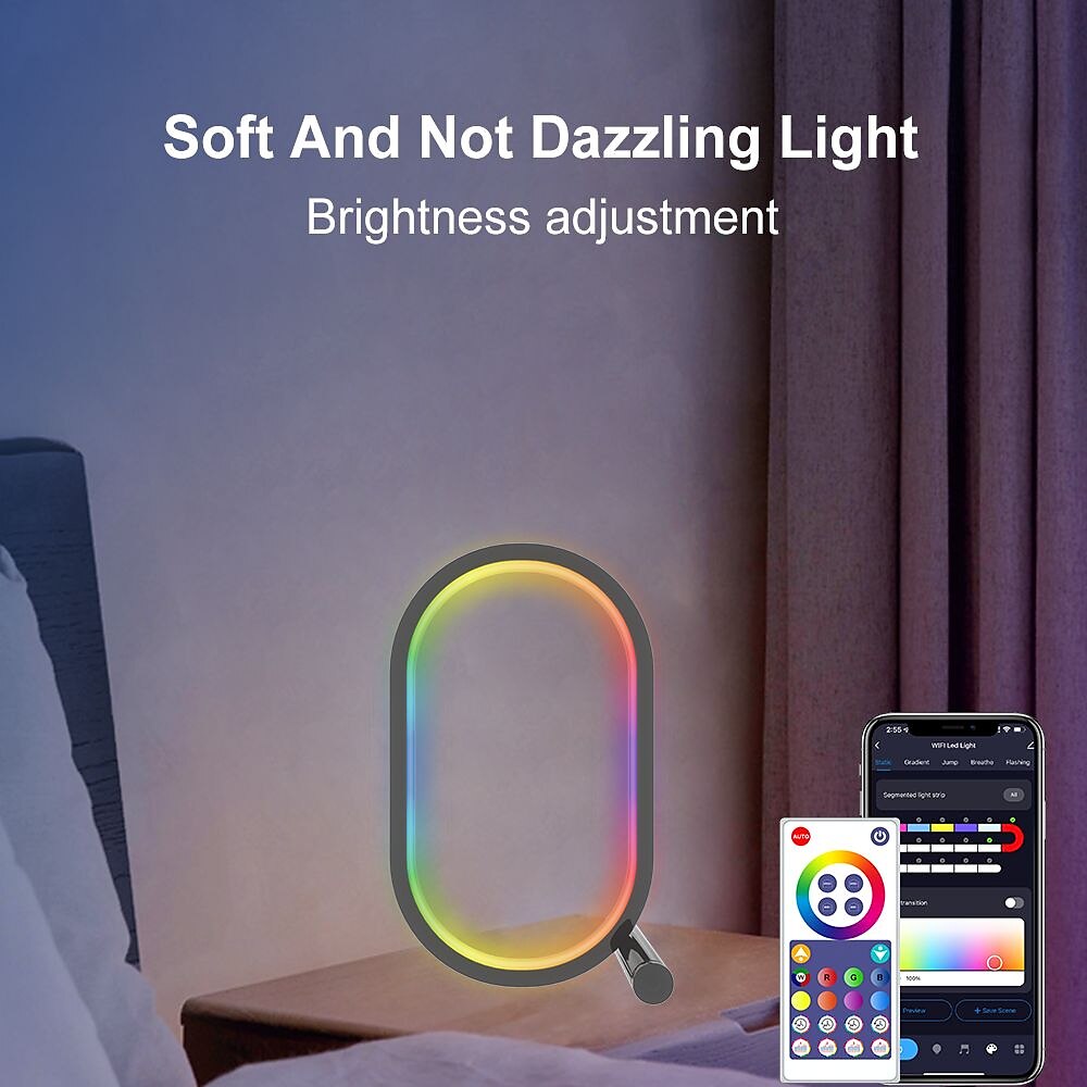 Светодиодный умный свет WiFi умная APP настольная лампа звуковое управление RGB фантомный настольный атмосферный интеллектуальный свет Esports настольное украшение Tuya WiFi Alexa USB питание 2025 - $47.99 –P9