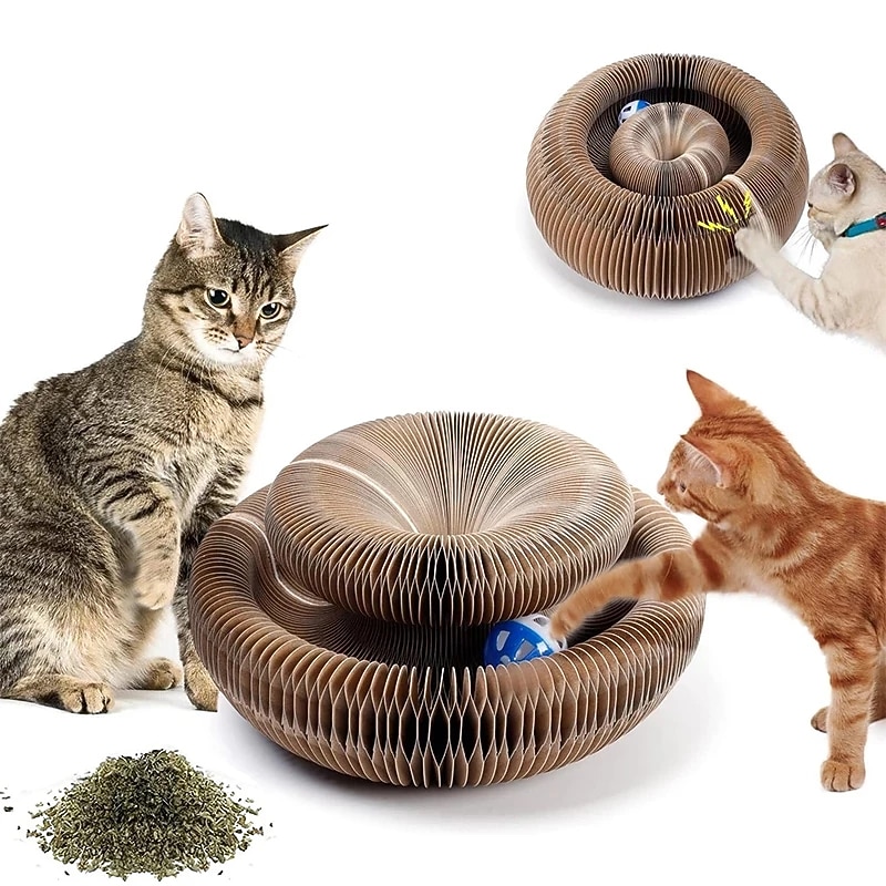 Magic Organ Cat Toy Cats Scratcher Scratch Board Round Corrugated Scratching Post Toys for Cats Grinding Claw Cat Accessories 2026 - $31.99 –P9