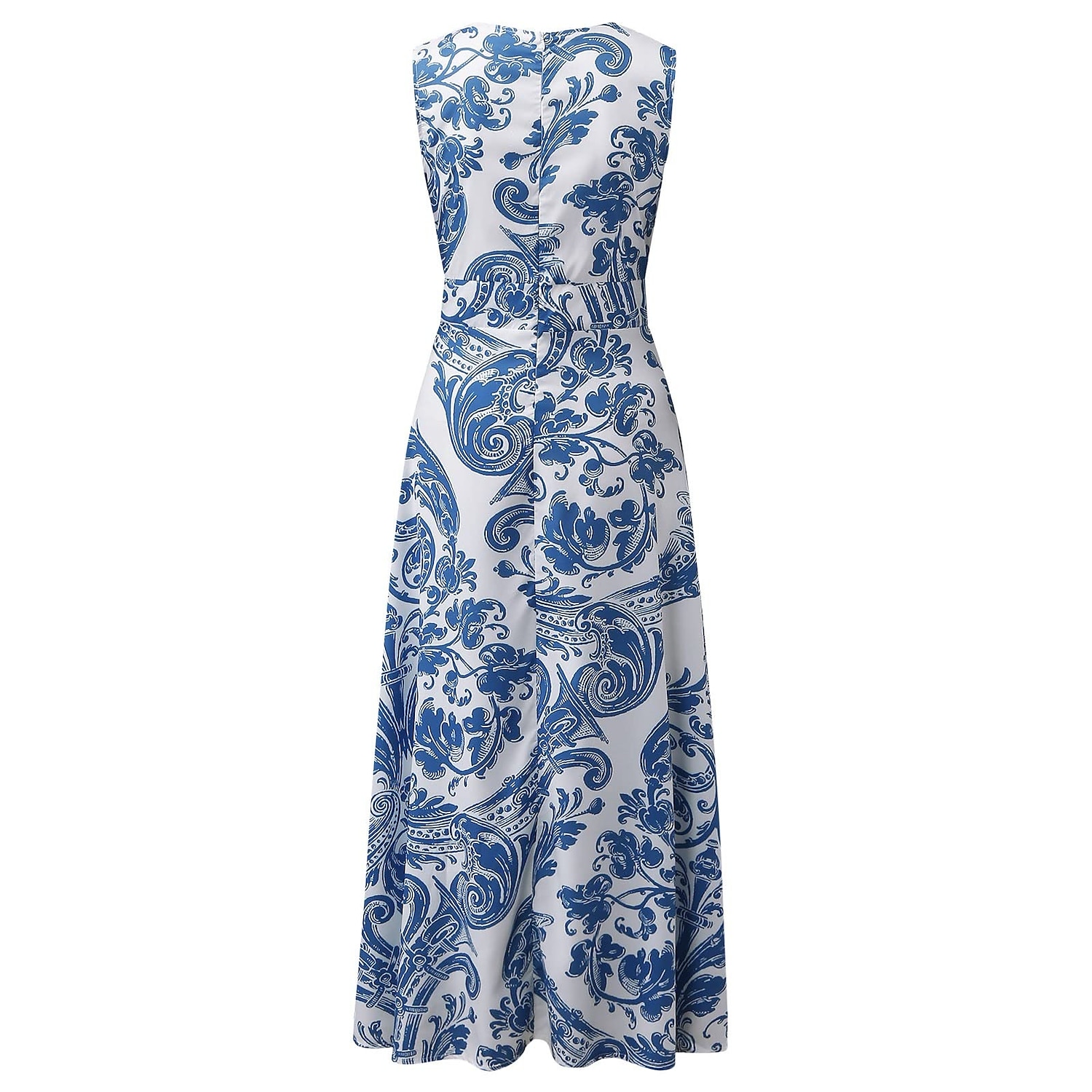 Women's Casual Dress Swing Dress Long Dress Maxi Dress Blue Light Green Fuchsia Sleeveless Floral Print Spring Summer V Neck 2023 S M L XL XXL 2025 - $38.99 –P14