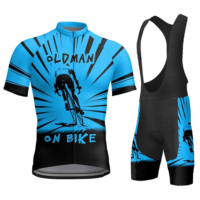 Men's Cycling Jersey with Bib Shorts Short Sleeve Mountain Bike MTB Road Bike Cycling Yellow Red Blue Graphic Bike Clothing Suit 3D Pad Breathable Quick Dry Back Pocket Polyester Spandex Sports 2025 - $45.99 –P13