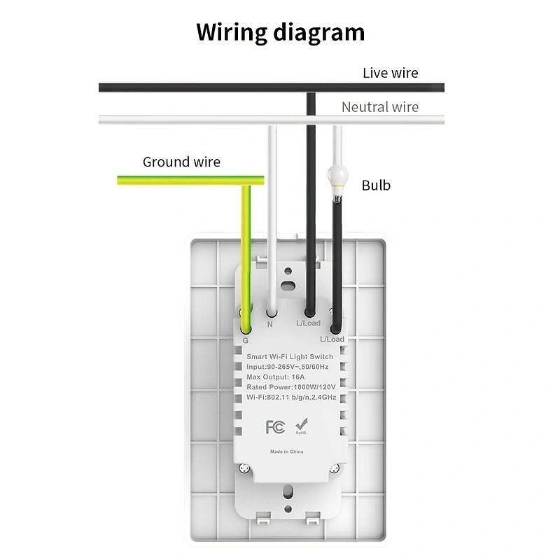 مفتاح إضاءة حائط ذكي 16a 3 way switch 1800w tuya smart life التحكم الصوتي 2.4 جيجا هرتز wifi زر ضغط العمل مع alexa google home 2025 - $24.99 –P6
