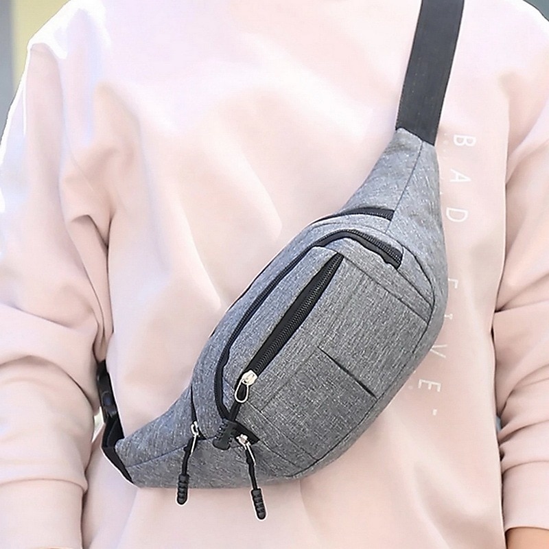 Unisex Multi-Pocket Canvas Crossbody Waist Bag, Adjustable Belt Fanny Pack for Travel, Outdoor, and Daily Use 2026 - $9.99 –P6