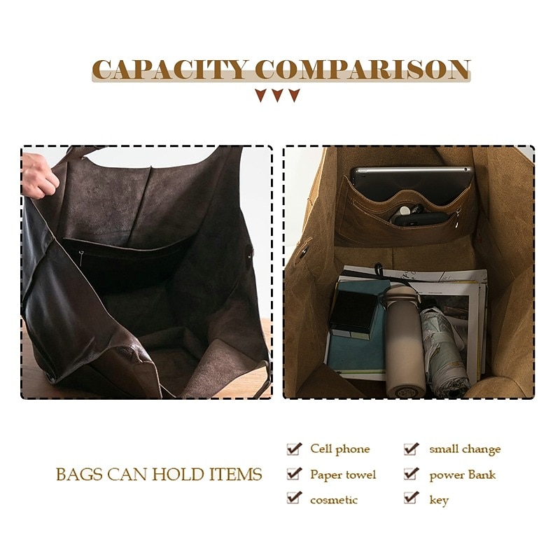 Men's Women's Handbag Shoulder Bag PU Leather Party Shopping Anti-Slip Large Capacity Durable Solid Color Leopard dark brown Leopard Wine Red 2025 - $34.99 –P4