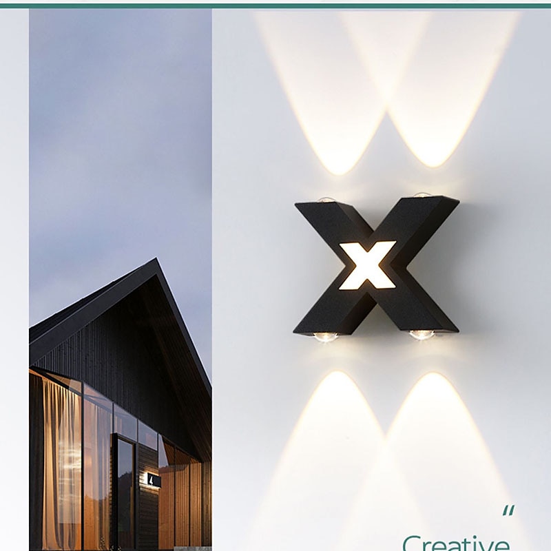 kültéri led fali lámpa vízálló 10w felfelé és lefelé világítás beltéri dupla fejű íves fali lámpa modern hálószoba meleg fehér fény 2026 - $49.99 –P6