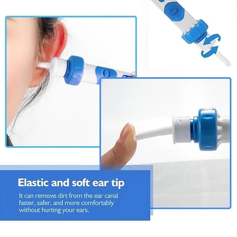 Electric Ear Suction Device,Portable Comfortable Efficient Automatic Electric Vacuum Soft Ear Pick Ear Cleaner Easy Earwax Remover Soft Prevent Ear-Pick Clean Tools Set for Adults Kids 2025 - $9.49 –P6