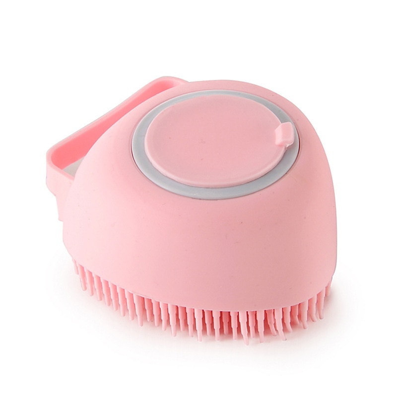 badrum hund bad borste massage handskar mjuk säkerhets silikon kam med schampo box husdjur tillbehör för katter dusch grooming verktyg 2025 - $12.99 –P9