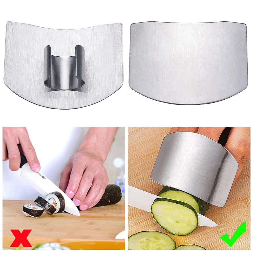 Stainless Steel Finger Protector Hand-Guard for Cutting Vegetables