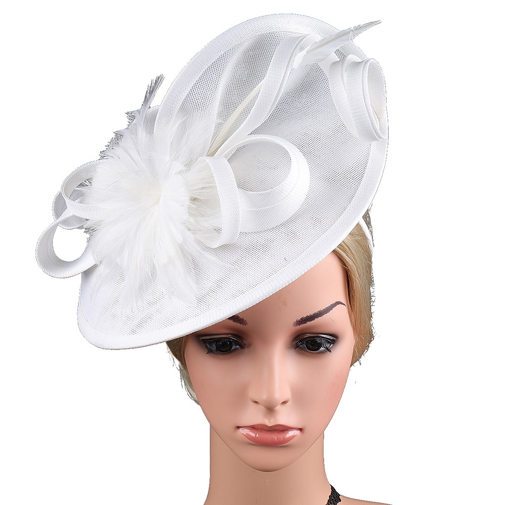 Elegant Huvudbonad Fascinatorhatt Fascinator Gentledam Maskeradkläder Dam Derby Bröllopsfest Ascot Vuxna Hatt Vår & sommar 2026 - $41.99 –P7