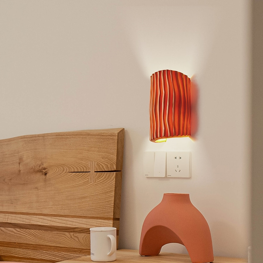 lampada da parete a led striscia design 10 "resina 5w moderna sfondo a led lampada da parete soggiorno camera da letto comodino applique da parete per interni ligting applique bianco caldo 1 pz del 2025 a $82.99 –P6