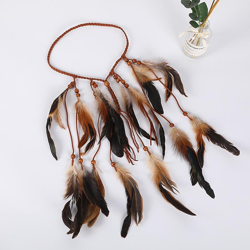 höyhen Dreamcatcher hiusasusteet boheemityylinen unensieppaaja höyhen hiuspanta naisten hiusasusteet 2025 - $8.49 –P11