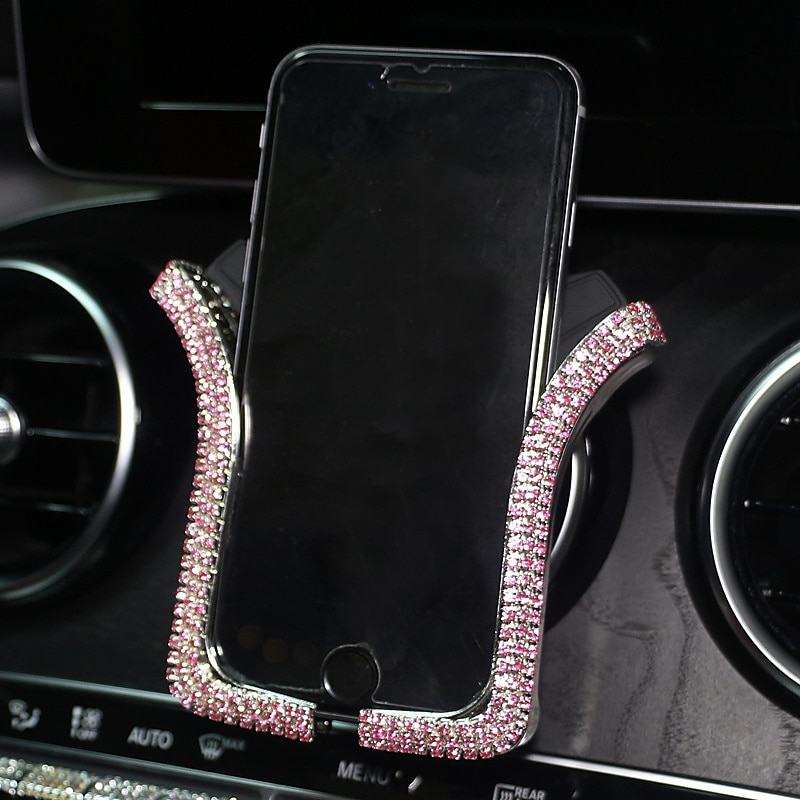 מכונית rhinestones מחזיק טלפון קריסטל יציאת אוויר אוורור תמיכת טלפון קליפ יהלום רכב פנים אוניברסלי מעמד לטלפון חכם חלקי רכב & אביזרים 2025 - $13.99 –P6