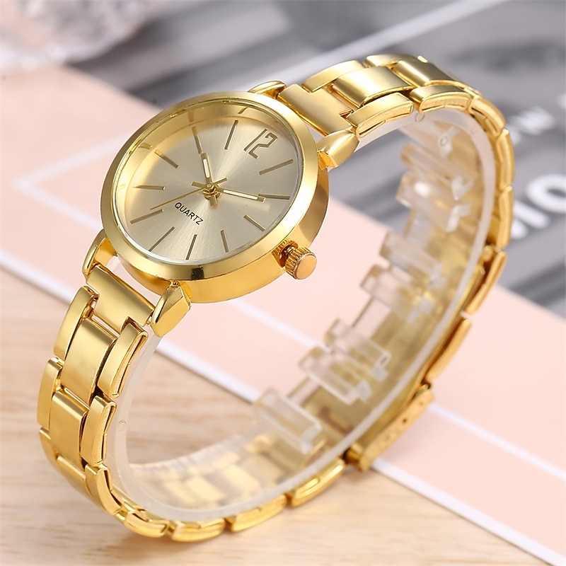 Ceas de quartz pentru femei cu brățară LOVE set de bijuterii ceas de mână analogic de lux ceas digital din oțel inoxidabil cadou pentru ea 2026 - $15.99 –P6