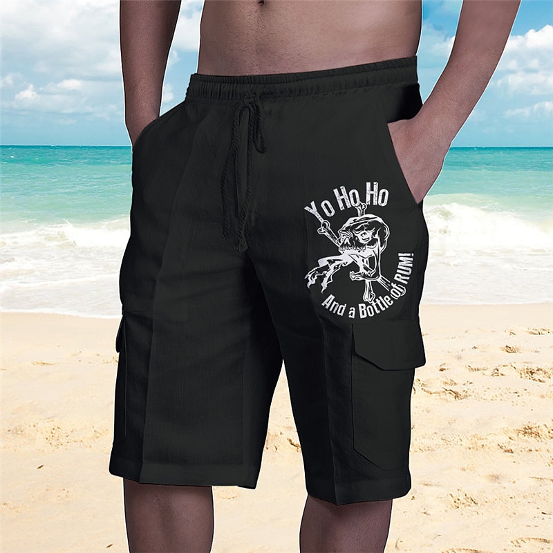 Homme Lettre Imprimés Photos Short Cargo Short d'été Taille médiale Vêtement de rue Design Casual du quotidien Vacances Cordon Taille elastique Imprimer Designer Vêtement Tenue de 2025 ? $19.99 –P4