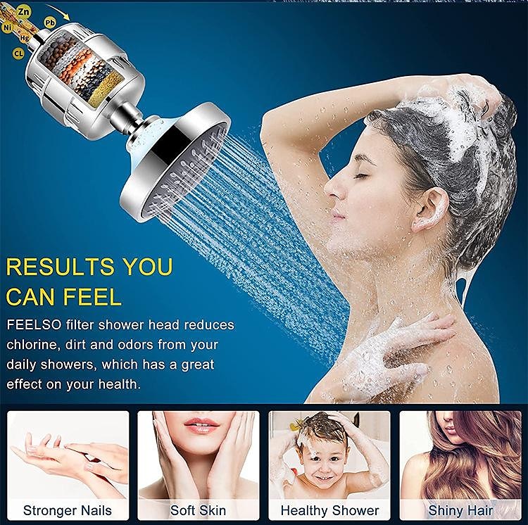 4/6 inch Rainfall Shower Head Set, 5 Mode Sprayer Showerhead with Water Filter, 360-degree Rotation High Pressure Overhead Shower Head Arm Chrome Black Silver 2025 - $9.99 –P11