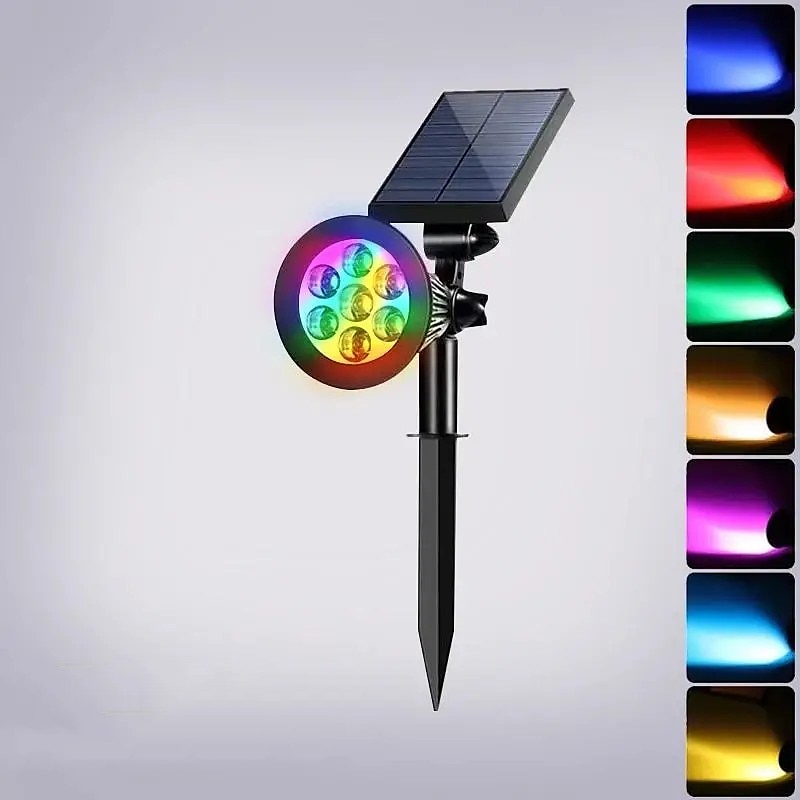 Solar Spot Lights Outdoor 2-in-1 Solar Landscape Spotlights Security Lights IP65 Waterproof Wall Lights for Walkway Yard Garden Driveway Pathway Garden 4/7 LED Beads 2025 - $18.49 –P17
