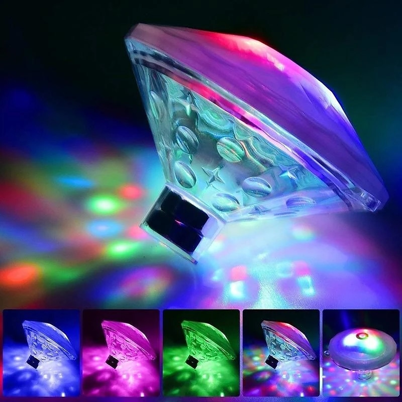 Schwimmendes Unterwasserlicht, RGB-Tauch-LED-Disco-Licht, Glow-Show, Schwimmbad, Whirlpool, Spa-Atmosphäre, Dekorlampe, Badlicht 2025 - $16.99 –P3