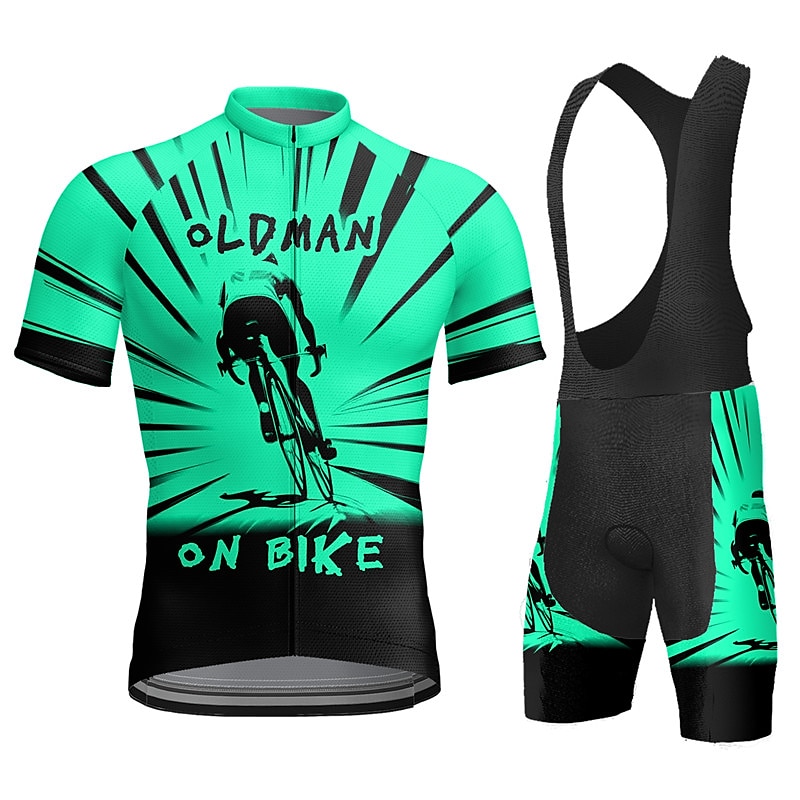 Men's Cycling Jersey with Bib Shorts Short Sleeve Mountain Bike MTB Road Bike Cycling Yellow Red Blue Graphic Bike Clothing Suit 3D Pad Breathable Quick Dry Back Pocket Polyester Spandex Sports 2025 - $45.99 –P18
