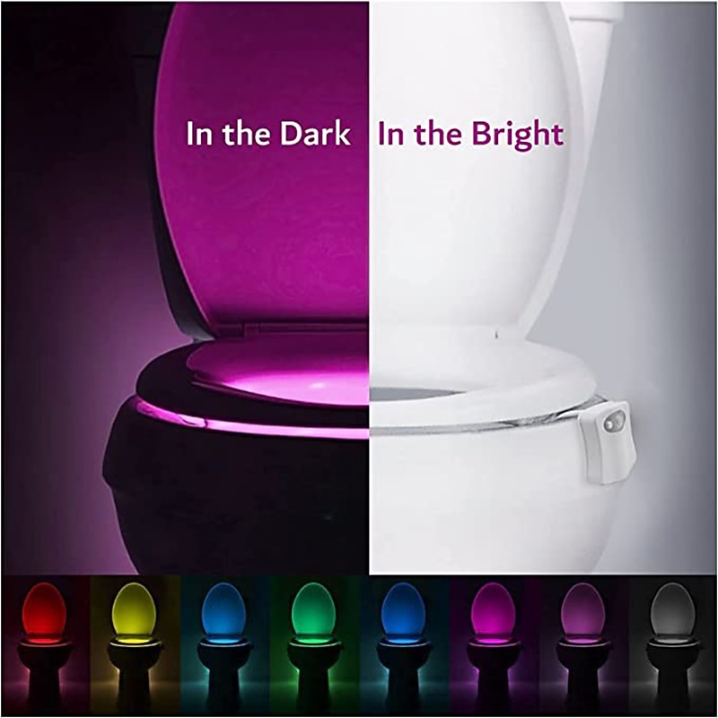 Toilet Night Light Bathroom LED Toilet Seat Bowl Motion Activated Detection Sensor 16-Color Changing Waterproof Washroom for Adult Kid 2026 - $9.49 –P3