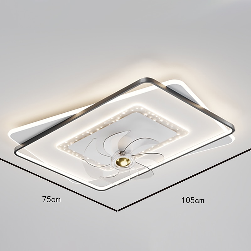 Deckenventilator mit Licht dimmbar 105/50cm 6 Windgeschwindigkeiten moderner Deckenventilator für Schlafzimmer, Wohnzimmer ca&amp; Fernbedienung 110-240V 2025 - $400.21 –P5
