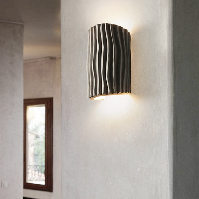 lampada da parete a led striscia design 10 "resina 5w moderna sfondo a led lampada da parete soggiorno camera da letto comodino applique da parete per interni ligting applique bianco caldo 1 pz del 2025 a $82.99 –P2