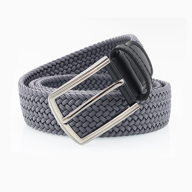 cinto masculino simples casual de malha de poliéster elástico com fivela presente moderno para namorado e pai de 2025 por $17.99 –P3