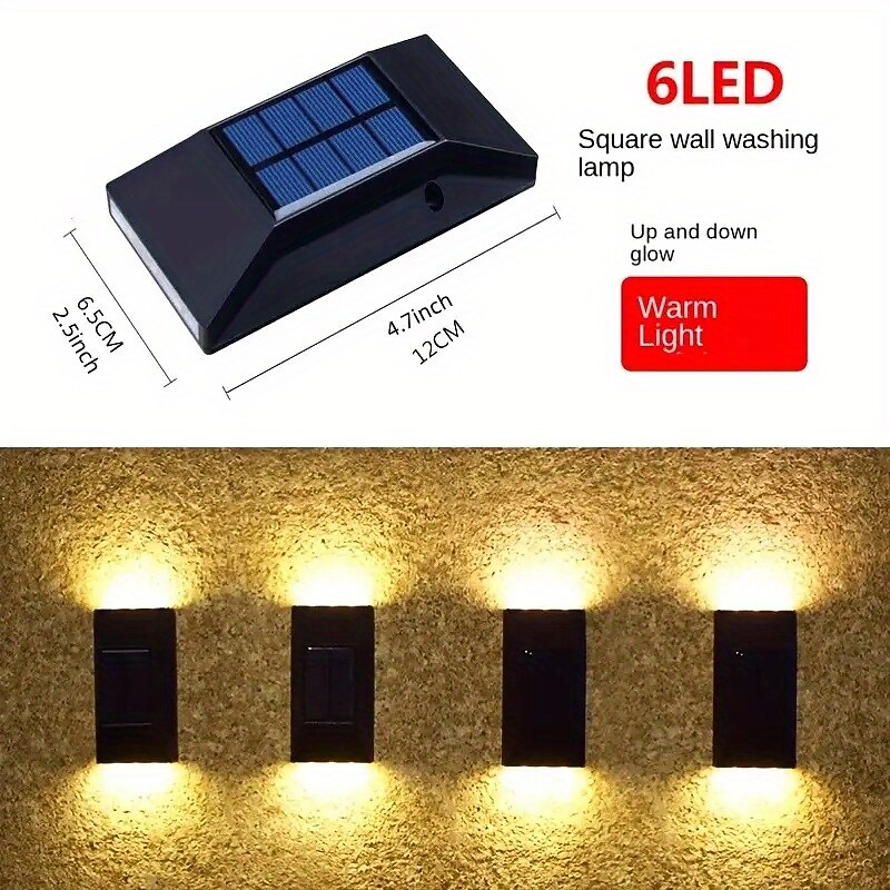 Solar Wall Sconce Outdoor Decoration Garden Wall Light IP65 Waterproof Up and Down Luminous Outdoor Garden Decoration Fence Light 2026 - $12.49 –P10