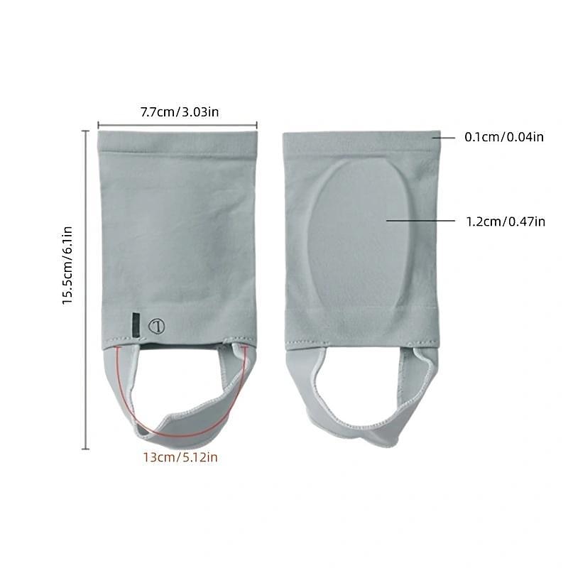 1pair Of Metatarsal Compression Arch Support Sleeves With Gel Pad Inside - Brace For Flat Foot & Plantar Fasciitis Pain Relief Women Men,Gray 2025 - $9.49 –P7