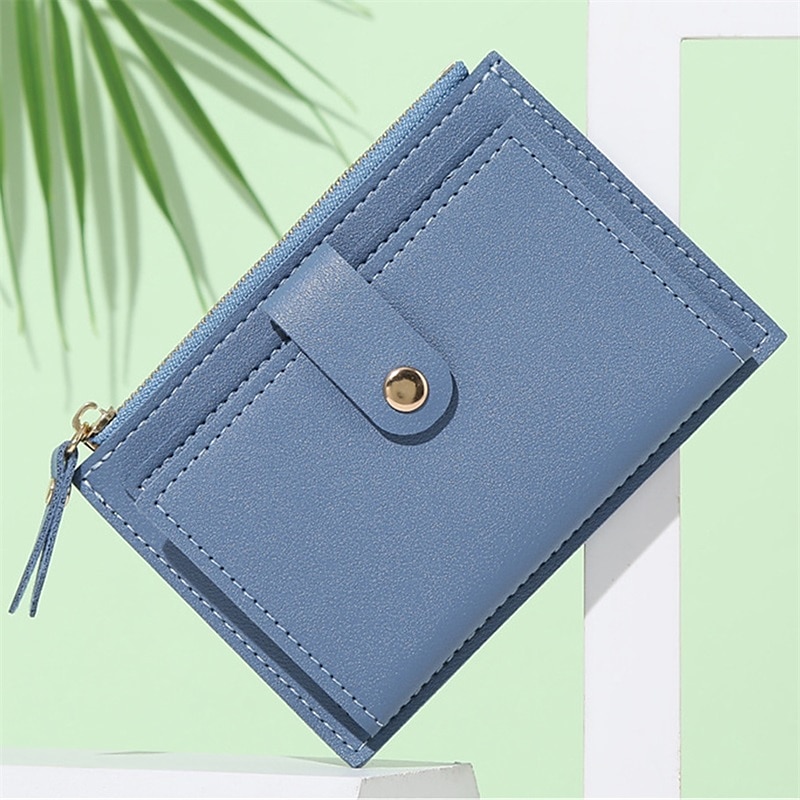 Femmes Portefeuille Porte-Cartes de Crédit faux cuir Quotidien Fête Fermeture éclair Grande capacité Imperméable Léger Couleur Unie Noir Rose Claire Rouge clair de 2026 ? $9.99 –P11