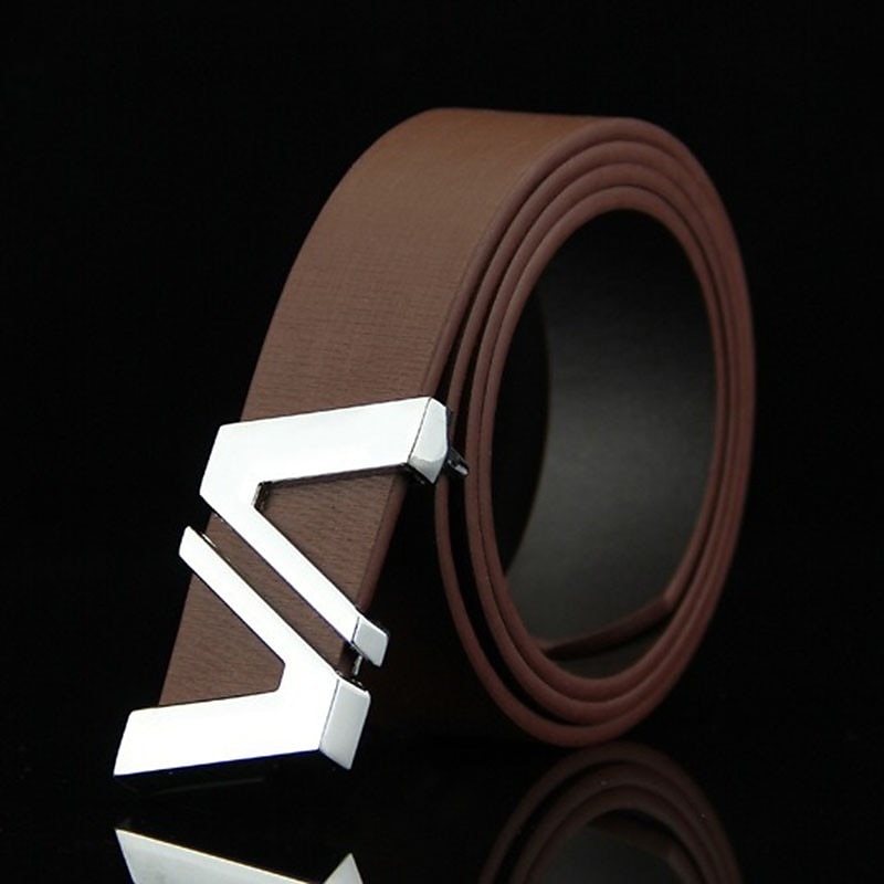 Men's Sashes Belt Men's belt Waist Belt Black White PU Leather Alloy Modern Contemporary Solid / Plain Color Vacation Daily Wear Casual Daily 2025 - $11.49 –P4