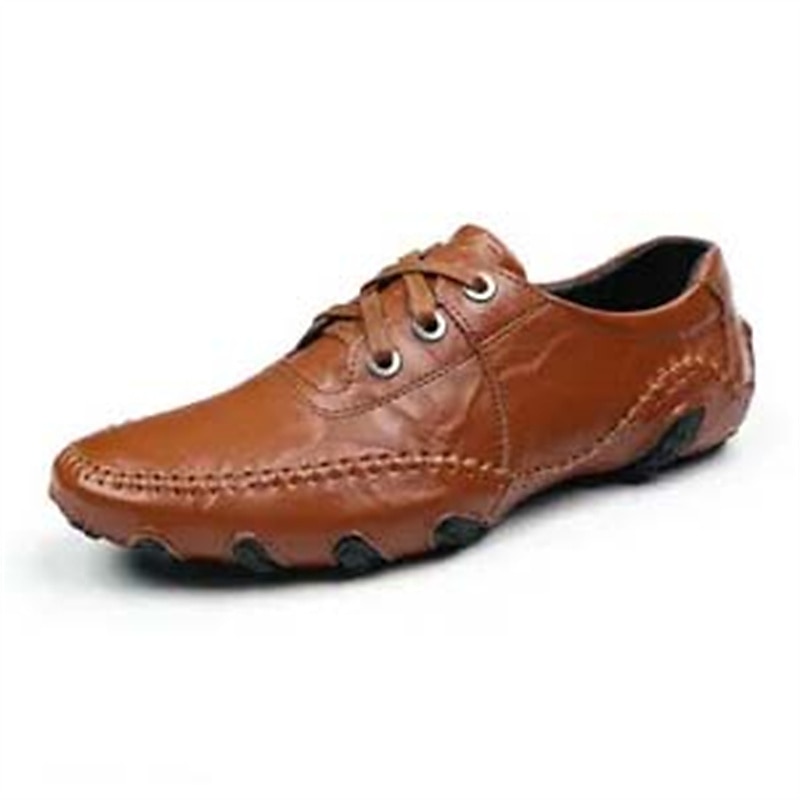 Herren-Loafer aus Kunstleder zum Hineinschlüpfen mit rutschfester Sohle, handgenähte Mokassins für Spaziergänge im Freien, Reisen und den Alltag 2025 - $42.99 –P5