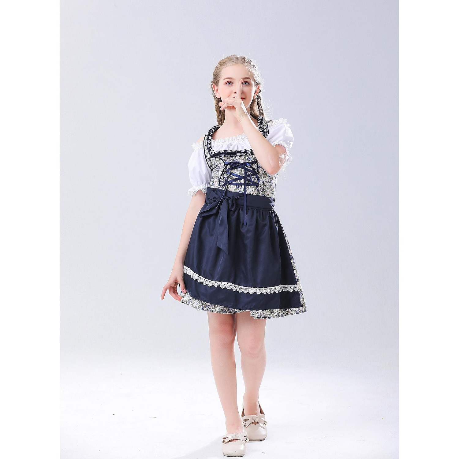 Halloween Oktoberfest Rochii Dirndl Trachtenkleader bavareză Servitoare Germană Munchen Rochie de costum tradițional Pajiști Pentru femei Fete Pânză în stil tradițional Bluză Rochie Șorț 2025 - $47.99 –P11