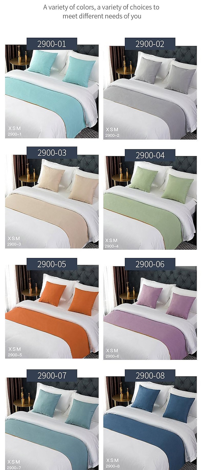 Bed Runner Bed Scarf, Decorative Bed Scarf for Home Hotel Bedspreads Scarves Protection Modern Solid Bed Runner for Foot of Bed Home Bedroom Bedding Decoration 2025 - $22.99 –P3