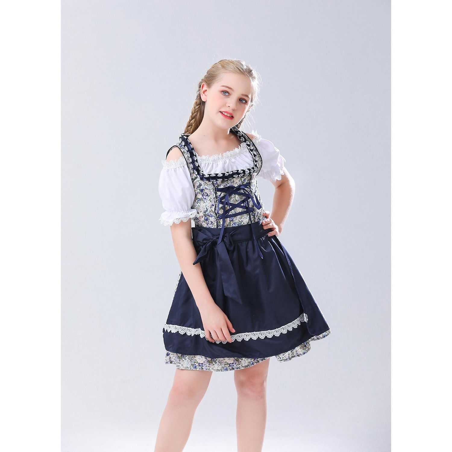 Halloween Oktoberfest Rochii Dirndl Trachtenkleader bavareză Servitoare Germană Munchen Rochie de costum tradițional Pajiști Pentru femei Fete Pânză în stil tradițional Bluză Rochie Șorț 2025 - $47.99 –P8