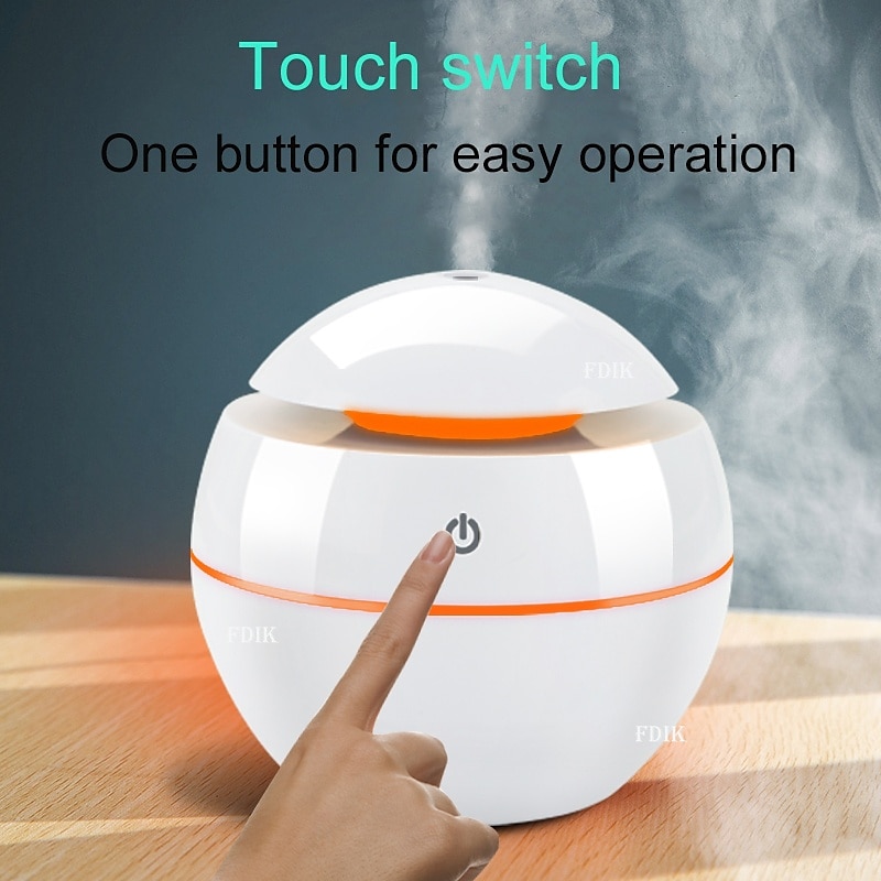 etherische oliediffuser met aroma usb ultrasone luchtbevochtiger voor thuis aromadiffuser stoomdiffuser 7-kleuren led-licht 130 ml kantoor 2025 - $19.99 –P2