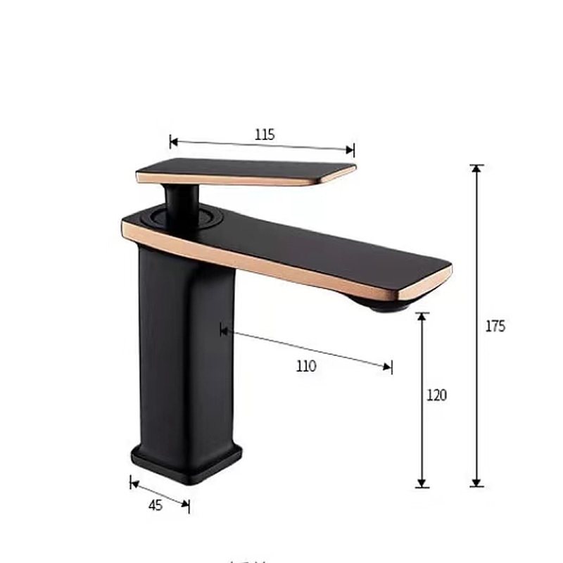 mitigeur lavabo mitigeur lavabo sur gorge, monobloc mitigeur céramique mitigeur lavabo avec flexible eau froide et eau chaude noir doré blanc chrome de 2025 ? $89.99 –P1